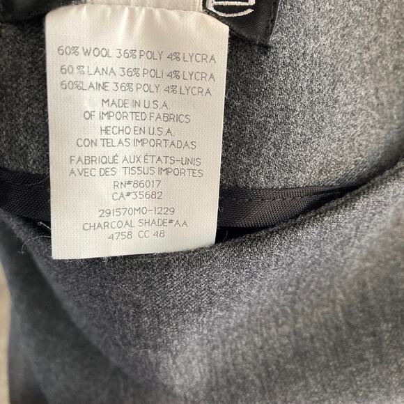 BEBE Pencil Skirt Womens 6 Gray Wool Blend Faux Fur Hem - Picture 5 of 9